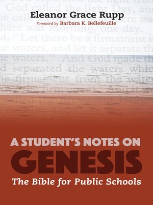 cover image of A Student's Notes on Genesis